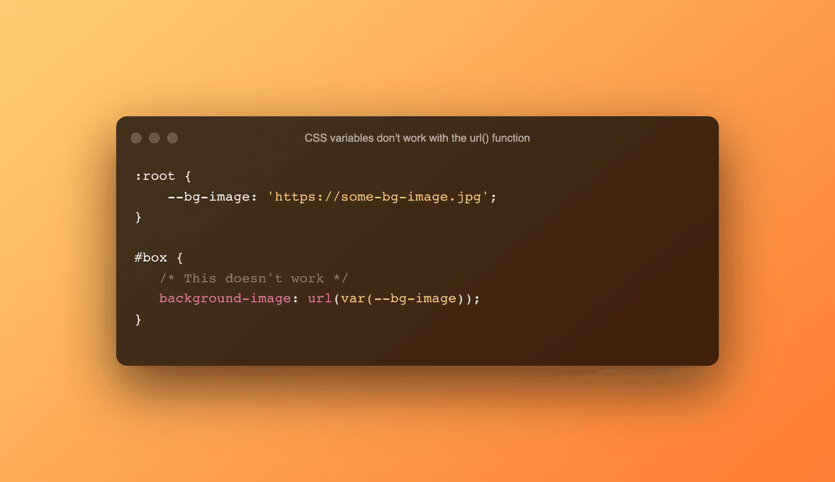 CSS variables don't work with the url() function